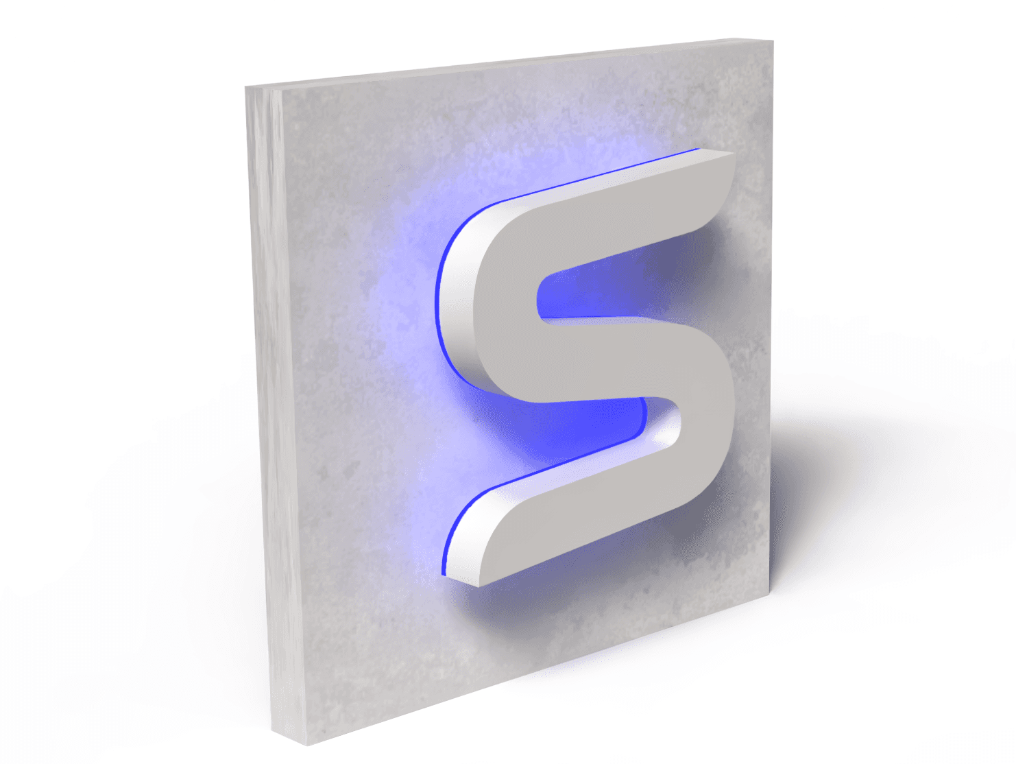 Luminous volumetric letters with halo effect (beta)